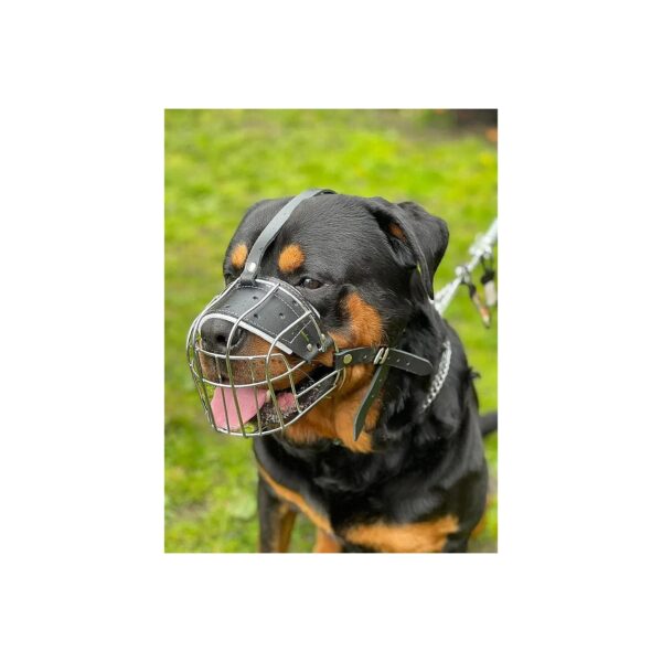 Metal Wire Basket Dog Muzzle for Large Breeds like Rottweiler Mastiff