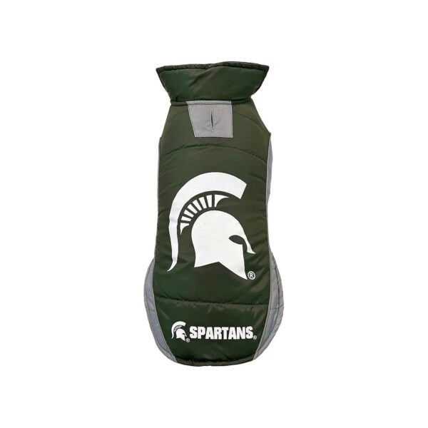 Michigan State Spartans Puffer Vest for Warm and Cozy Dog and Cat Wear