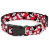 Mickey Mouse Pattern Plastic Clip Collar for Medium Size Dogs with 11-17 Inch Necks