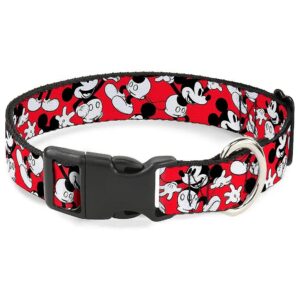 Mickey Mouse Pattern Plastic Clip Collar for Medium Size Dogs with 11-17 Inch Necks