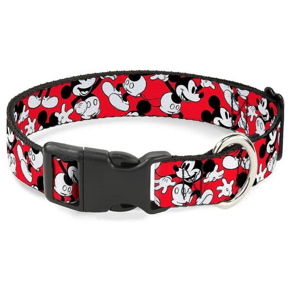 Mickey Mouse Scattered Pattern Dog Collar for Large Size with Synthetic Material