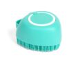 Mild and Gentle Green Silicone Dog Shampoo Brush for Pet Bathing