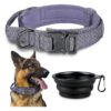 Military Dog Collar with Control Handle and Heavy Metal Buckle for Large and Medium Dogs