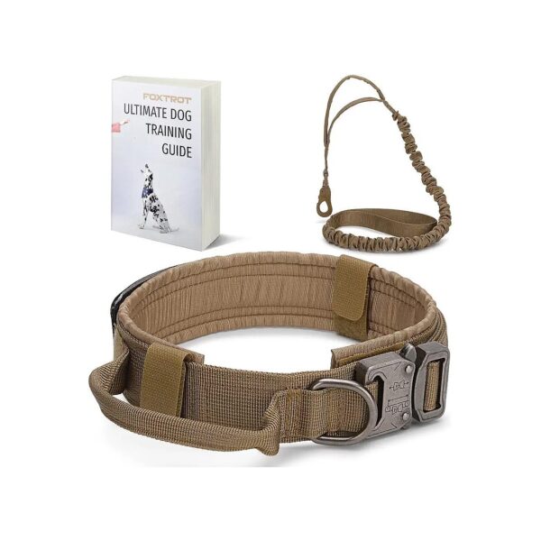 Military Grade K9 Collar with Adjustable Nylon Strap and Metal Buckle for Large Dogs