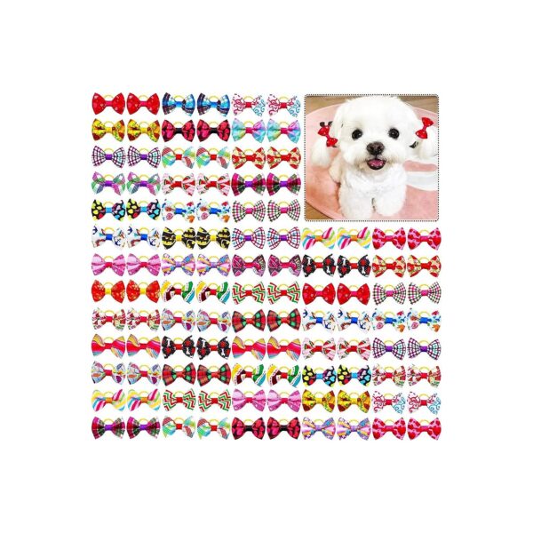 Mini Dog Hair Bowknots for Small Dogs Cats with Soft and Durable Material