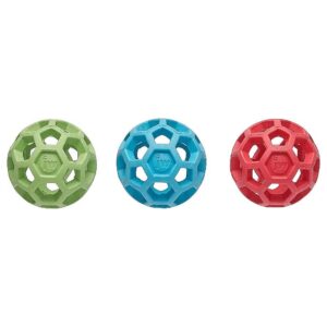 Mini Dog Toys Pack of 3 Durable Colorful Rubber Tug and Treat Toys