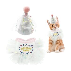 Mini Doggy Cat Birthday Mesh Bib Pet Birthday Outfit