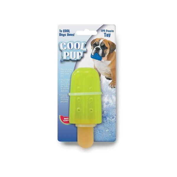 Mini Green Popsicle Toy for Teething Puppies Frozen Chew and Drink Fun