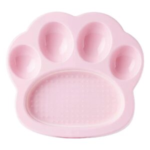 Mini Pet Feeder with Slow Feed Bowl and Removable Lick Mat