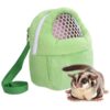 Mini Pet Travel Bag with White Mesh Top and Adjustable Strap for Small Animals