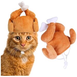 Mini Turkey Hats for Cats and Small Dogs Adjustable Elastic Band for Easy Wear