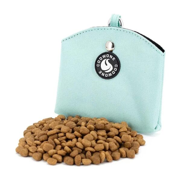 Mint Green Dog Treat Pouch Mini Training Bag with Magnetic Closure