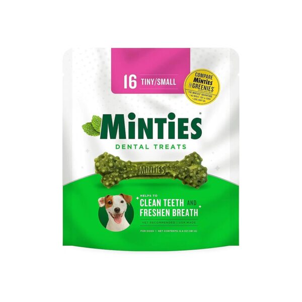 Minties Dental Chews for Dogs Remove Plaque and Tartar for a Healthier Mouth