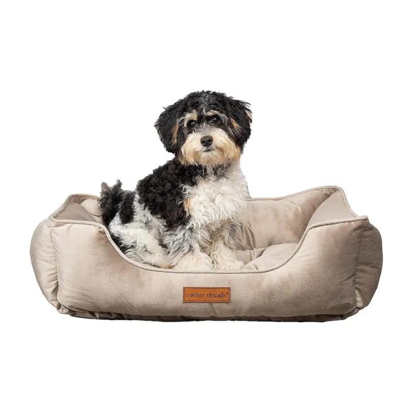 Modern Luxury Pet Bed with Tufted Velvet Cushion - Small to Medium Dog Size