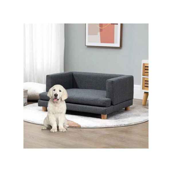 Modern Pet Scout Dog Cat Sofa Bed Deep Low Back Lounging Bed with Soft Plush Surface