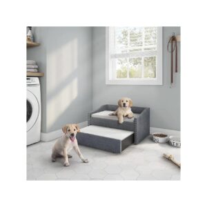 Modern Raised Couch Pet Bed Set with Foam Cushions for Small Medium Breed Dogs