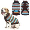 Modern Striped Dog Sweater Knitted Pullover Large Breed Pet Accessories Comfortable Wear