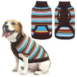 Modern Striped Dog Sweater Knitted Pullover Large Breed Pet Accessories Comfortable Wear