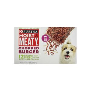 Moist Meaty Chopped Burger Adult Dog Food Pouch Nutritious