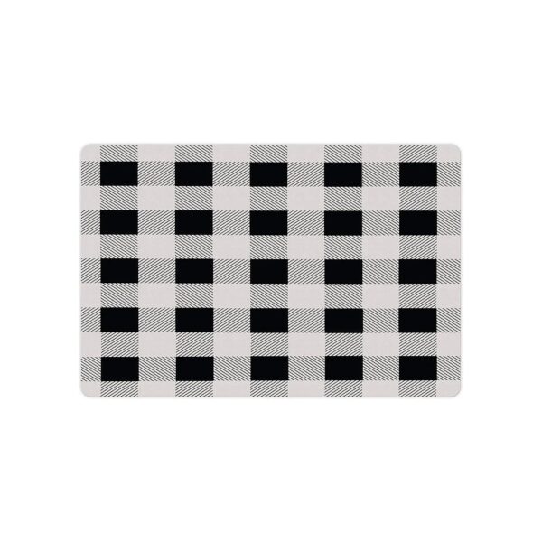 Monochrome Lumberjack Plaid Pattern Pet Mat for Cats, Dogs, and Puppies