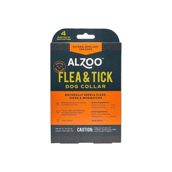 Month Protection Flea and Tick Collar for Medium-Sized Dogs with Plant-Based Formula