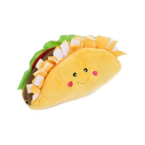 Mouthwatering Plush Taco Dog Toy Food-Themed Squeaker Toy for Small to Medium Breed Dogs