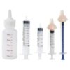 Multi-Breed Compatible Silicone Nipple and Syringes for Easy Feeding of Baby Animals