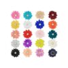 Multi-Color Dog Collar Flowers with Pearl Accents for Pet Grooming