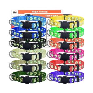 Multi-Color Reflective Puppy Collars for Whelping Identification and Tracking