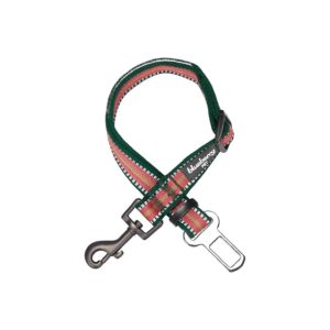 Multi-Colored Stripe Reflective Dog Seat Belt Tether Adjustable for Dogs Cats Harness