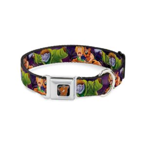 Multi Colour Purple Werewolf Man Hugging Dog Collar Seatbelt Buckle for Large Dogs