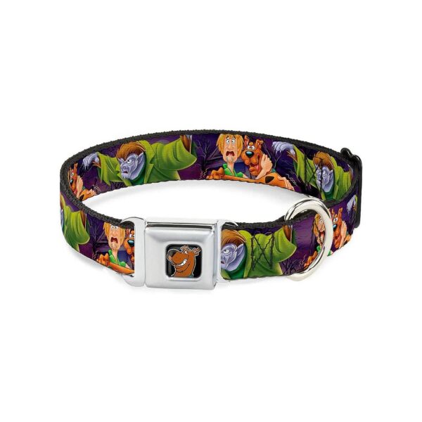 Multi Colour Purple Werewolf Man Hugging Dog Collar Seatbelt Buckle for Large Dogs