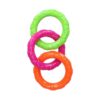 Multi Colour Rings Dog Chew Toy Medium Rosewood Tough Rubber Play Toy