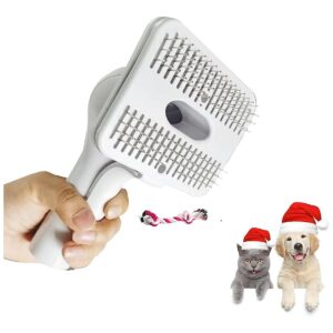 Multi-Functional Pet Brush for Shedding and Grooming with Easy Cleaning