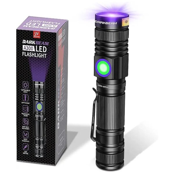 Multi-Functional UV 395nm Black Light Flashlight for Home, Garage, and Outdoor Use