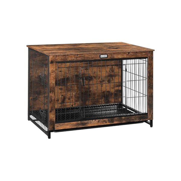 Multi-Functional Wooden Pet Crate with End Table and Storage for Small to Large Dogs