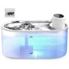 Multi-Pet Cat and Dog Water Fountain with Adjustable Water Flow and 2 Replacement Filters