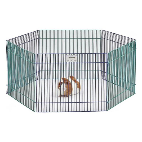 Multi-Purpose Blue and Green Small Animal Playpen Exercise Pen for Pets