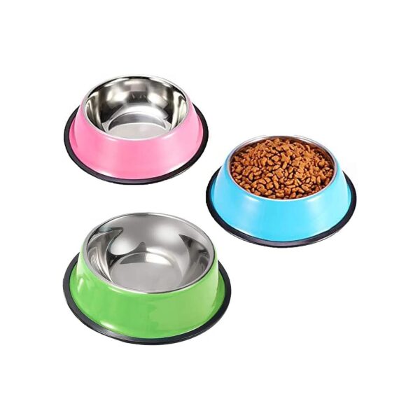 Multi-Use Pet Food and Water Bowls, Stainless Steel Material, Rust-Proof and Anti-Skid