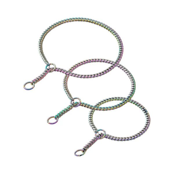 Multicolor 3-Piece Luxury Snake Necklace Dog Collars for Small Puppy Dogs and Cats