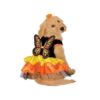 Multicolor Butterfly Costume for Dogs with Attached Wings and Flower Headband