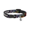 Multicolor Cat Collar with Breakaway Closure Marvel Guardians of The Galaxy Artwork