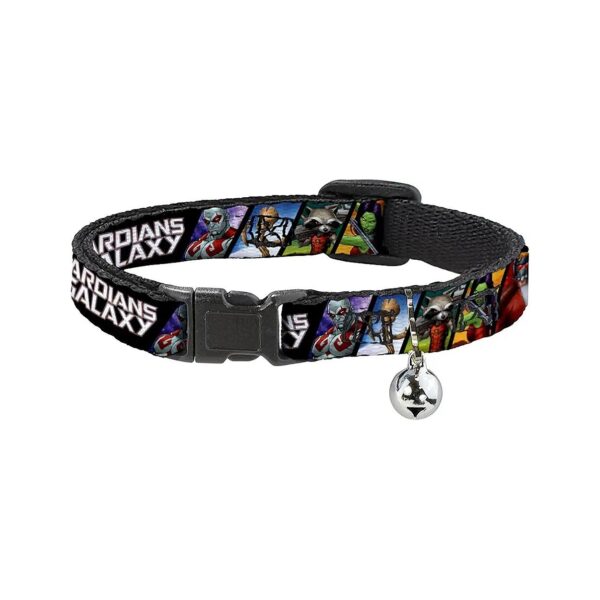 Multicolor Cat Collar with Breakaway Closure Marvel Guardians of The Galaxy Artwork