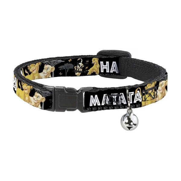 Multicolor Cat Collar with Lion King Simba Nala Characters