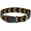 Multicolor Chevron Weave Dog Collar 1 Inch Wide Made Handcrafted in the USA