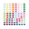 Multicolor Dog Bow Ties for Small Medium Dogs Cats Soft Polyester Adjustable Size 100 Pcs