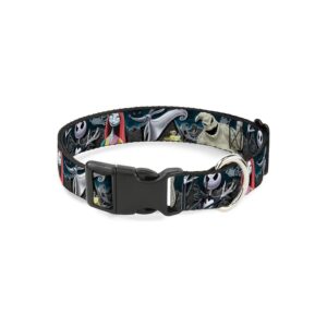 Multicolor Dog Collar featuring Nightmare Before Christmas Cemetery Characters and Buckle