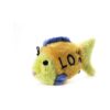 Multicolor Plush Squeaker Dog Toy Lox Fish Large Soft Plush Toy