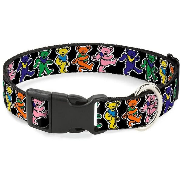 Multicolor Polyester Dog Collar with 1/2" Wide Design, Fits 6-9" Neck Size