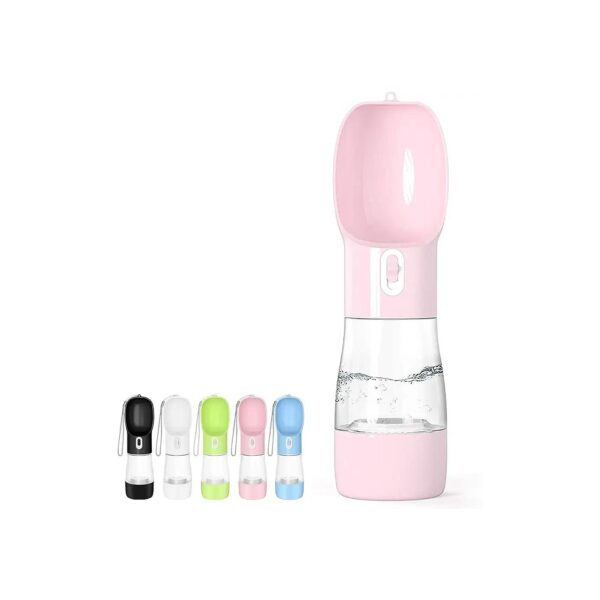 Multifunctional Pink Dog Water Dispenser for Travel, Leak Proof, and Safe for Outdoor Use